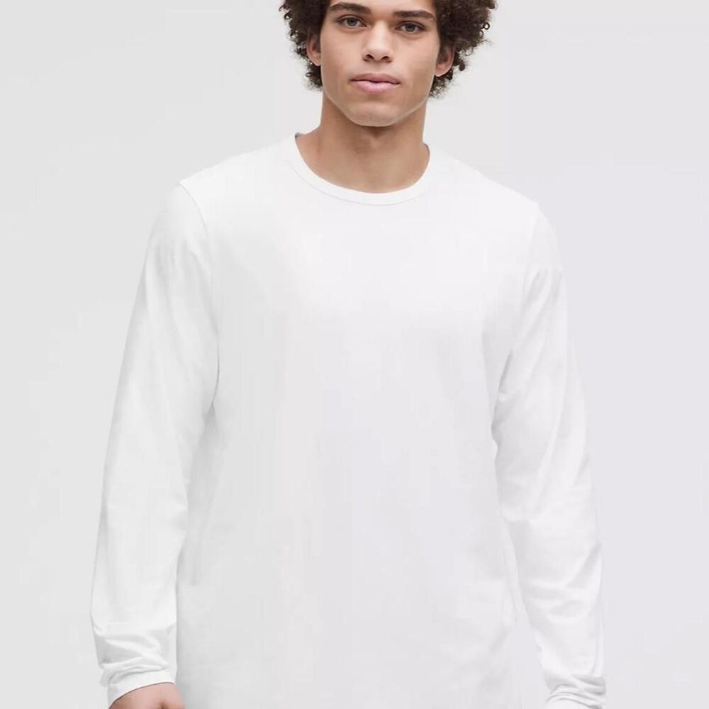 Lululemon WhiteOrganic Cotton Classic-Fit Long-Sleeve Shirt